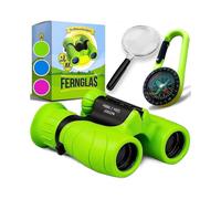 Children's Binoculars with High Magnification 8 X 21 - The Perfect Gift for Little Adventurers In A Comprehensive Set with Magnifying Glass & Compass