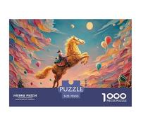 Childrens Book Illustration 1000 Pcs Cartón Rompecabezas Golden Horse Dreamscape Imposible, Difícil Juego Familiar Puzzle para Adultos Y Niños 70x50cm/1000pcs