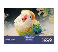 Childrens Book Illustration Adorable Parrot 1000 Stück Ökopapier Puzzle Cute Parrot Lebendige Bilder Familienspiel Puzzles Für Erwachsene Und Kinder 70x50cm/1000pcs