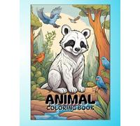Children's book with 30 coloring pages featuring cute animal pictures, ideal for developing children's motor skills.