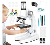 Children's Compound Microscopio, Microscopio Kit with Prepared Slides, Educational Microscopio Set, STEM Microscopio for Kids, 100X-1200X Kids Microscopio, Microscopio Learning Kits 3.35x5.51x9.84