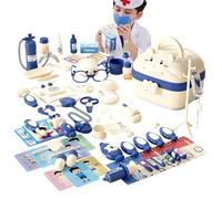 Children's Doctor Toy Set - 27.5x20x16cm Suitcase Design Pretend Docttor Set For Kids | ABS Docttor Role Play Sett, Kids Doctor Playset, Multi-Functional, Lighting and Sound | For Birthdayst