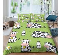 Children's Farm Animal Funda Edredon Juego de Ropa de Cama de 3 Piezas Impresión 3D Cierre de Children's Farm Animal Funda de Edredón Funda de Almohada a Juego Lavables for Adultos （140x200cm）