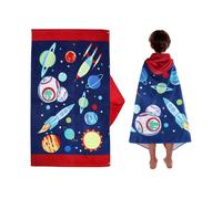 Children's Hooded Beach Towel, Cape Towel, Poncho Towel for Boys and Girls, 100% Cotton, Very Absorbent, 127 x 76cm, Starry Sky