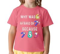 Children's Humor Math Pun T Shirt 6 7 8 Joke Short Sleeve Top Pines de Solapa, Rosa., 6-7 años