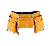Children's Leather Tool Belt,Kids Leather Working Tool Belt Child's Tool Apron Pouch Bag(Yellow)