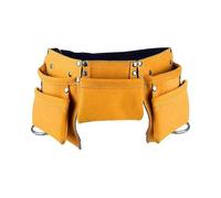 Children's Leather Tool Belt,Kids Leather Working Tool Belt Child's Tool Apron Pouch Bag(Yellow)
