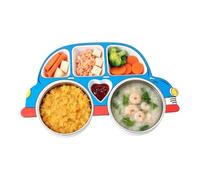 Childrens Lunch Plates Stainless Steel Divided Lightweight Cute Bowl Food