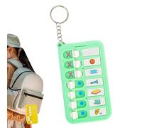 Children's Memo Daily Routine Tracker, ABS Kids Growth Planner And Task Check-In Device With Keychain, 10x5.8cm/3.94x2.28in Lightweight 20g Portable Time Management Tool For Kids