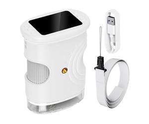 Children's Microscopio - 1000X Handheld Recargable Digital Science Toy with 2-inch IPS Screen, 8 luces LED, Photo and Video Capture, Portable STEM Tool for Home, School, Lab and Outdoor Exploration