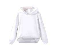 Children's Middle and Large Children's Autumn Solid Color Suéter Suéter Traje de Nieve 86, Blanco, 6-7 años