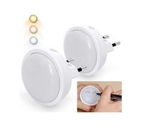 Children's Night Light with Light Sensor, 2 Pieces LED Night Light, Night Lamp Plug for Room, Bathroom, Hallway, Kitchen, Stairs, 0.3W Adjustable Ward