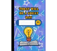 Children's School Notebook for Mathematics Size 6x9" with 150 pages (Wide Stripes) - Colorful Design for Preschool and Elementary School children