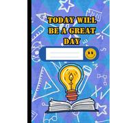 Children's School Notebook for Mathematics Size 6x9" with 150 pages (Wide Stripes) - Colorful Design for Preschool and Elementary School children: Tamaño 6x9", 200 paginas Rayas Anchas