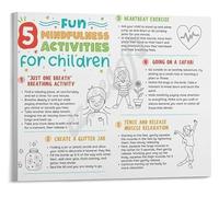 Childrens Self Regulation Activities Poster Calming Strategies Wall-Art for Canvas Print Playroom Bedroom Living Room Decor(Unframed,16x24inch(40x60cm))