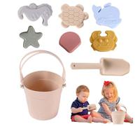 Children's Silicone Beach Toy Set - Series Portable Bucket & Shovel