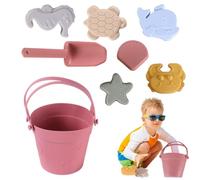 Children's Silicone Beach Toy Set - Series Portable Bucket & Shovel