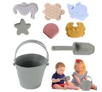Children's Silicone Beach Toy Set - Series Portable Bucket & Shovel