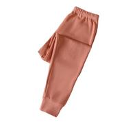 Children's Small Children In The Fall and Winter Cute Printing Cotton Wool Single Pants Warm Home Pajama Pants Ropa 4 5 (Orange, 6-7 Years)