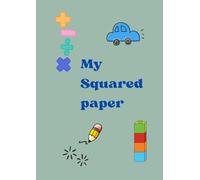Children's squared paper workbook for maths practice and study, Green A4 110 pages