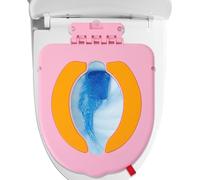 Children's Toilet Seat, Folding Baby Potty Training Seat with Handles, Pp and Thermoelastomer Toddler Toilet Seat, Suction Cups for Secure Fit, Portable Travel-Friendly Potty Pad for Boys Girls Kids