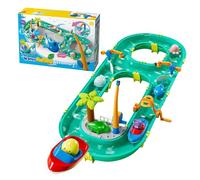 Children's Water Play Table - Water Floating Adventure Toy Set | Fishing Rod with Track Boat, Animal Models For Parent-Child Interactive Games | Play Toys - Indoor and Outdoor Educational