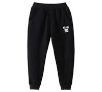 Children's Wear Boys' Pants Fall Medium Children's Sweatpants Casual Sweatpants Summer Pants Children's Pants Ropa 8 Moderna (Black, 10-11 Years)