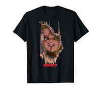 Child's Play Broken Door Here's Chucky Poster Camiseta