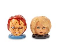 Child's Play Chucky and Tiffany - Juego de salero y pimentero de cerámica