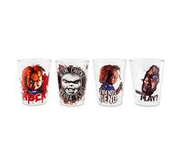 Child's Play Chucky - Mini vasos de chupito de whisky de 2 onzas, juego de 4 | Home Bar Drinkware