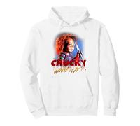 Child'S Play Chucky Wanna Play Creepy Portrait Sudadera con Capucha, Unisex para Adultos, Blanco, L