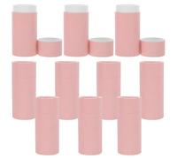 CHILDWEET 10 Cajas de Cartón Rosa para Almacenamiento de Bolsitas de Té y Objetos Pequeños, Diseño Protector y Compacto, Tubos de Papel Cilíndricos para Uso Personal y Oficina