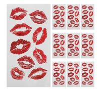 CHILDWEET 10 Hojas Pegatinas de Tatuaje Labial Cosmético Impermeables para Cosplay Efecto Realista para Maquillaje Artístico Decoración Versátil para Halloween y San Valentín Material Suave