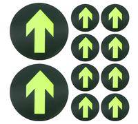 CHILDWEET 10 pegatinas de flecha direccional: señal de seguridad luminosa para suelo, redonda, extraíble, para pared, suelo, centro comercial, bar, cine, espacios públicos.