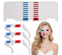 CHILDWEET 100 Gafas de Cartón Anaglifo 3D Desechables Rojas y Azules para Adultos, Experiencia Visual Espectacular y Diseño Portátil y Liviano