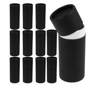 CHILDWEET 12 Tubos de Papel Negro para Envasar Aceites Esenciales de 50ml, Caja de Almacenamiento Elegante y Minimalista para Accesorios Pequeños y Manualidades DIY