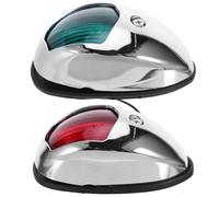 CHILDWEET 2 Luces LED de Navegación para Embarcaciones, Lámparas Abs Rojas y Verdes para Estribor, 12v para Yates, Lanchas Rápidas y Barcos Pequeños, Seguridad en Navegación Marítima