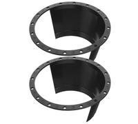 CHILDWEET 2 Piezas Adaptador Anillo para Altavoz de Coche de 6.5 Pulgadas Resistente al Agua Instalación Fácil y Material Plástico Negro para Altavoces de Automóviles