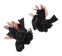 CHILDWEET 2 Piezas Pinza para Cabello Negra de Mano Cortada Cicatrices Detalladas para Halloween, Estilo Gótico y Estética Oscura, Cómoda y Versátil para Fiestas Temáticas y Escape Room