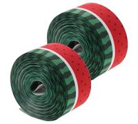 CHILDWEET 2 Rollos de Cinta de Grosgrain de Poliéster con Borde de Alambre y Diseño de Sandía para Decorar, Flexible y Resistente al Desvanecimiento, Adecuado para DIY y Lazos de Verano