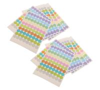 CHILDWEET 20 Hojas de Pegatinas Redondas para Tapas de Aceites Esenciales, Etiquetas Escribibles de Papel Estucado, Diseño Minimalista para Organización Hogar