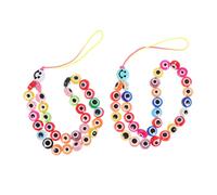 CHILDWEET 2piezas Cadena Pearl Eyes Cordones Para Móvil Cuerda Antipérdida Decorativa Exquisita Cuerda Colgante Multifunción Para Llevar El Teléfono La Muñeca