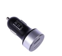 CHILDWEET 3.1a Cargador De Coche USB Doble con Pantalla Digital Adaptador De Carga para Dispositivos Móviles Compatible con Salida Total De Protección De Seguridad Color Plata