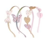 CHILDWEET 3 Diademas con Diseño y Mariposas, Hechas de Material No Tejido y Hierro, Decorativas y Cómodas para Usar en San Valentín