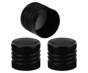 CHILDWEET 3 Tapas de Aluminio Negro para Frascos de Vidrio Pequeños Rosca 18-20-24, Paquete de 3 Piezas Versátiles Prueba de Fugas para Uso Diario