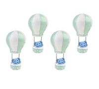 CHILDWEET 4 Piezas de Decoración para Pastel Forma de Elefante y Globo Verde, Hecho de Resina Sintética, Adecuado para Decorar Pasteles en Cumpleaños Infantiles