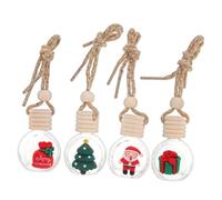 CHILDWEET 4piezas Difusores De Para Coche Botellas De Aceites Esenciales Adornos Colgantes De Navidad Para Espejo Retrovisor Del Automóvil