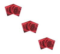 CHILDWEET 60 Hojas toalla de papel toallas de papel a granel por caja servilleta para fiesta servilletas de rosas rojas - Decoración de fiesta - Decoración de mesa servilleta de fiesta rojo