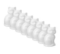 CHILDWEET 8 Piezas Espuma Creativa en Forma de Gato para Manualidades Infantiles, Color Blanco, que Apoya Múltiples Técnicas de Pintura y Mejora la Motricidad Fina en Sesiones de Arte