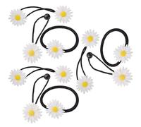 CHILDWEET 9 Gomas Elásticas Cabello Flores de Margarita, Accesorio Pelo para Niñas y Mujeres, Material Plástico y Banda de Goma, Adecuado para Uso Diario Varios estilos